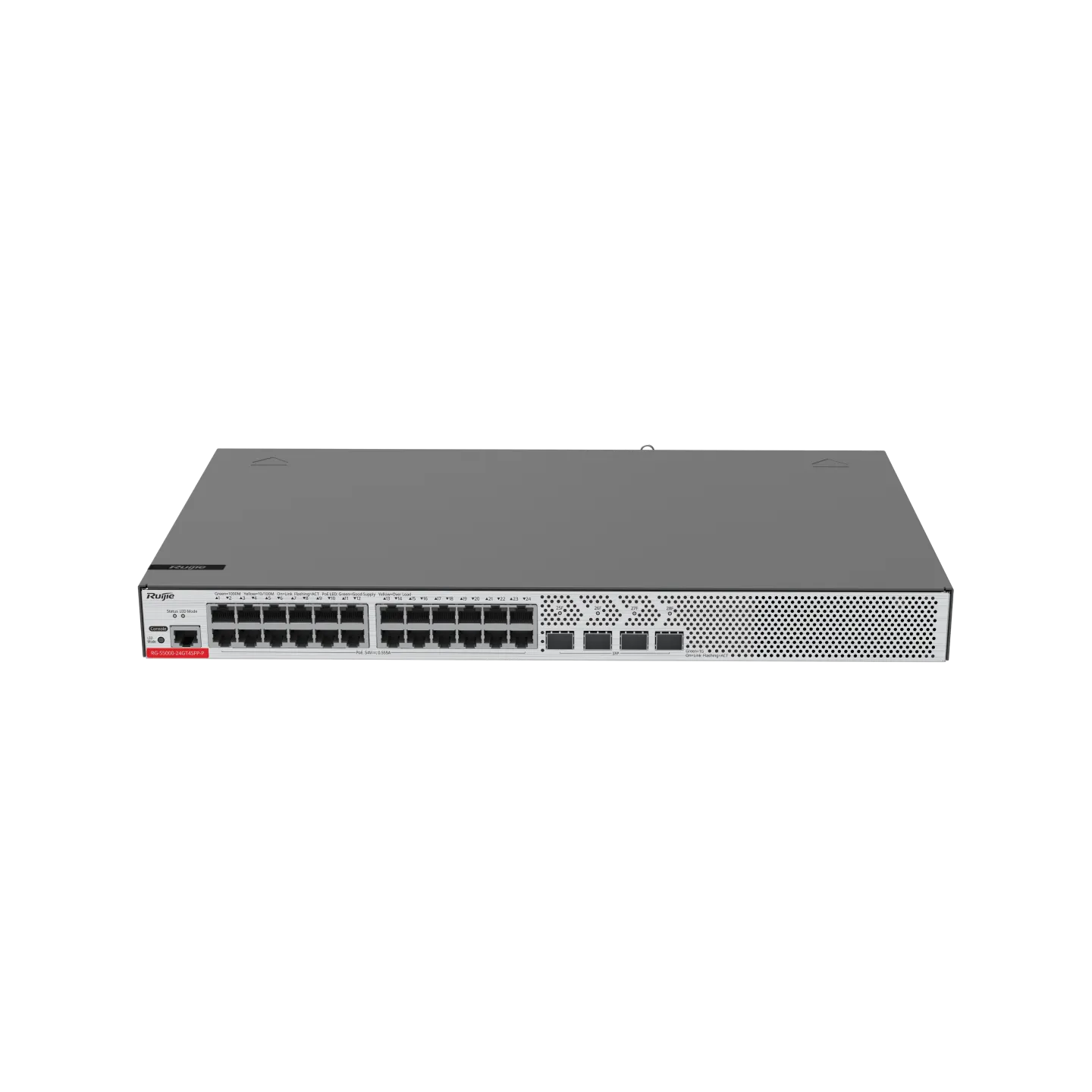 24口千兆三层盒式接入层PoE交换机，千兆上行，RG-S5000-24GT4SFP-P