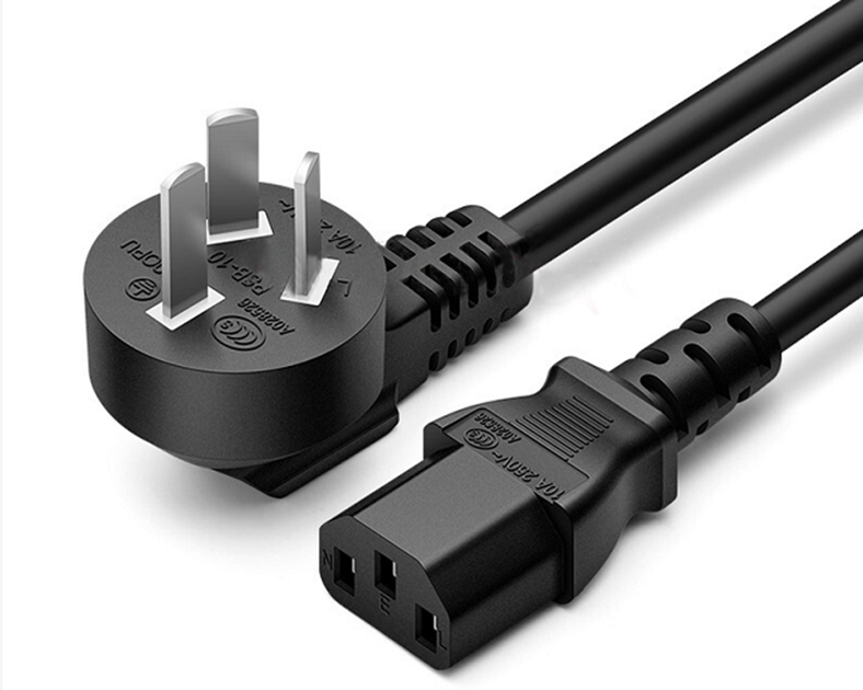 标准电源线1.5M弯头3插品字头电源线 250V 10A,LJ4AC085-SD-R,V-16100299-000
