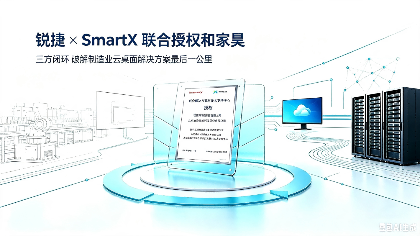 锐捷、SmartX 联合授权和家昊：制造业云桌面方案，从“卖产品”转向“交钥匙”